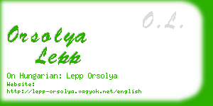 orsolya lepp business card